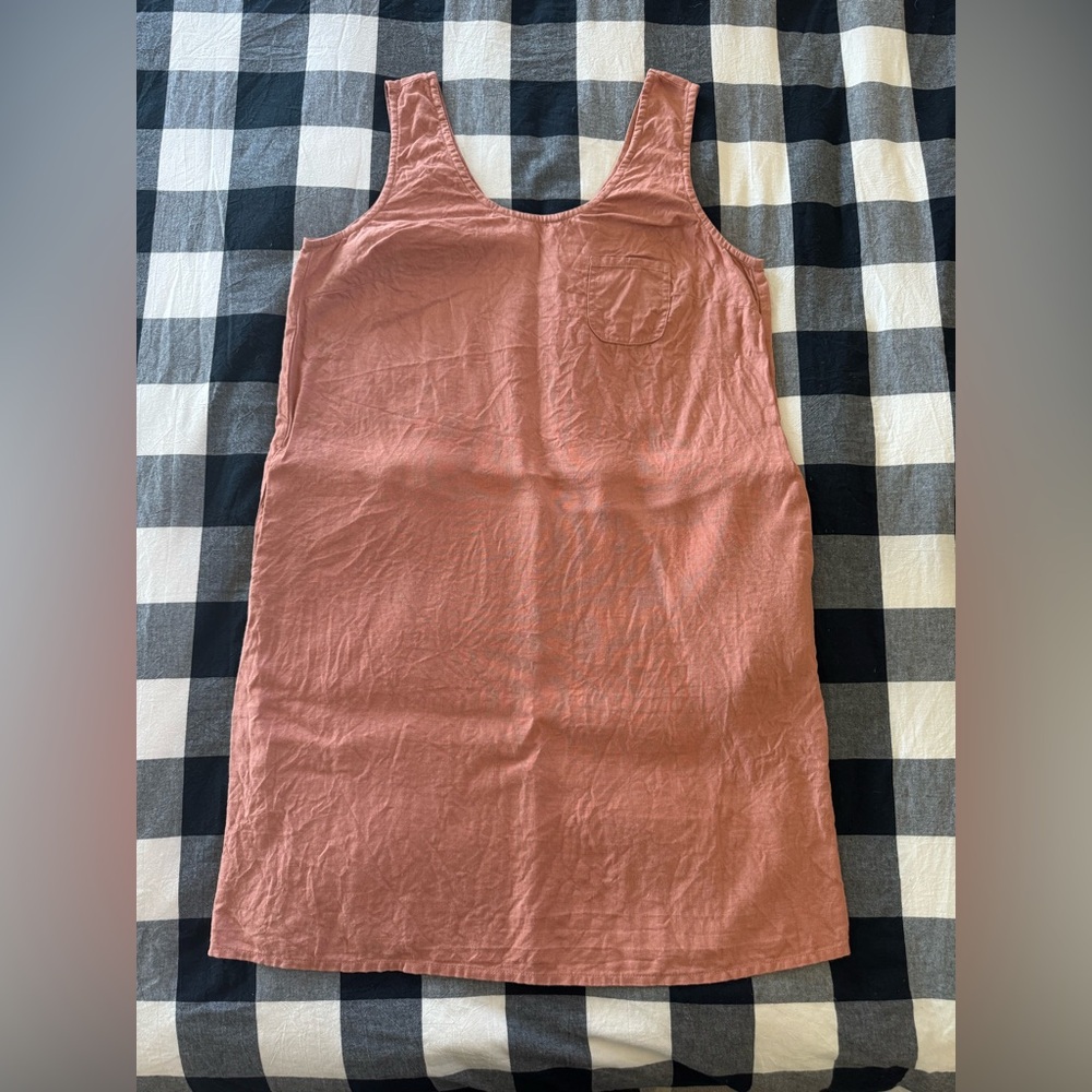 Not Perfect Linen Pocket Tank Dress